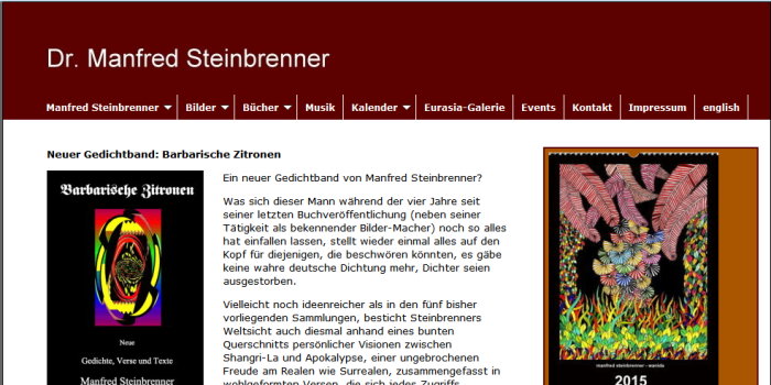 Webseite Künstler Manfred Steinbrenner in Frankfurt am Main